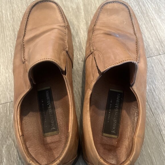 JOHNSTON & MURPHY Mens Leather Slip On Loafers Size 11 M Casual Business Comfort - Picture 5 of 6